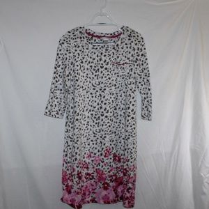 Christopher Banks Leopard Print Flowers Nightgown
